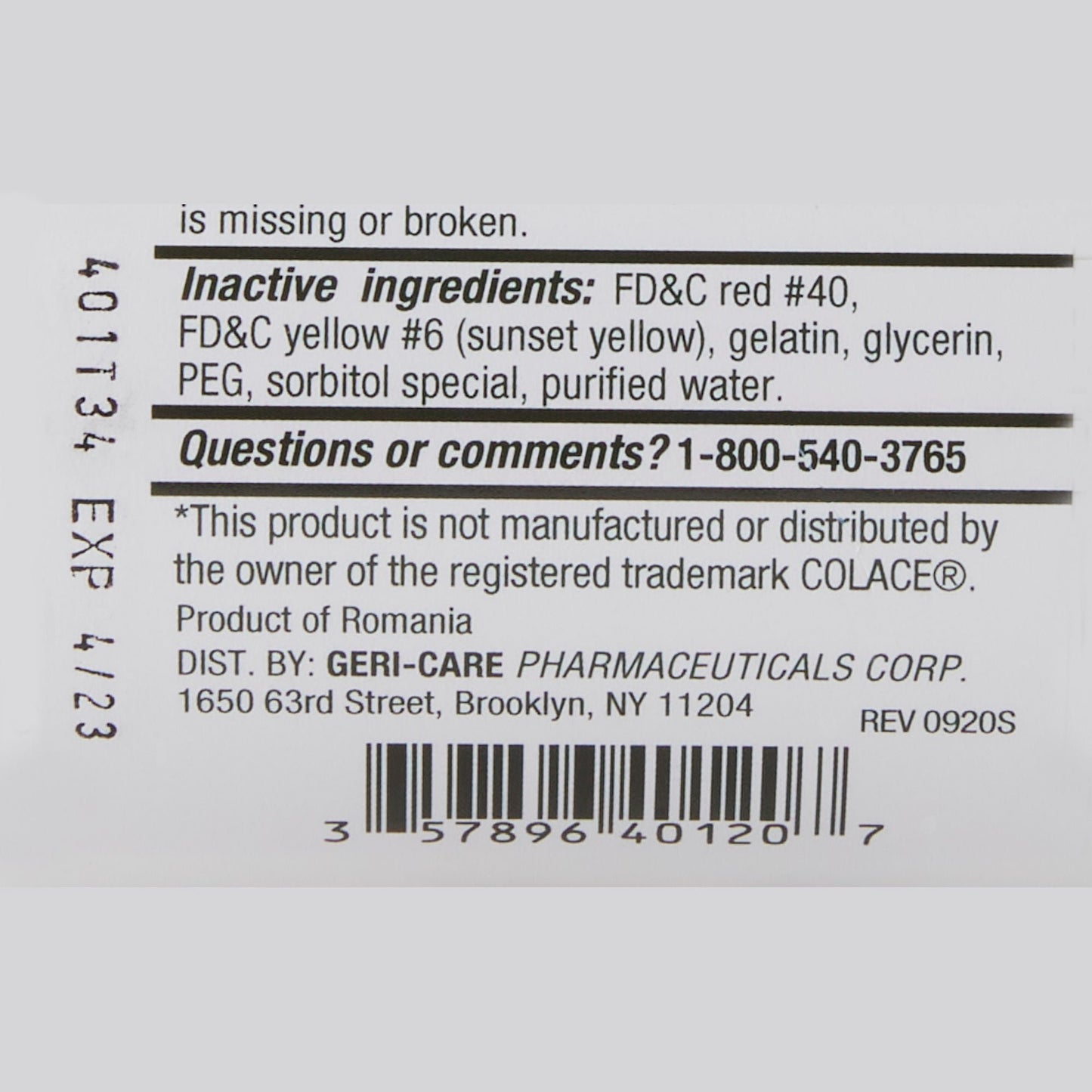 LAX DSS, SOFT GEL 100MG (200/BT 12BT/CS)