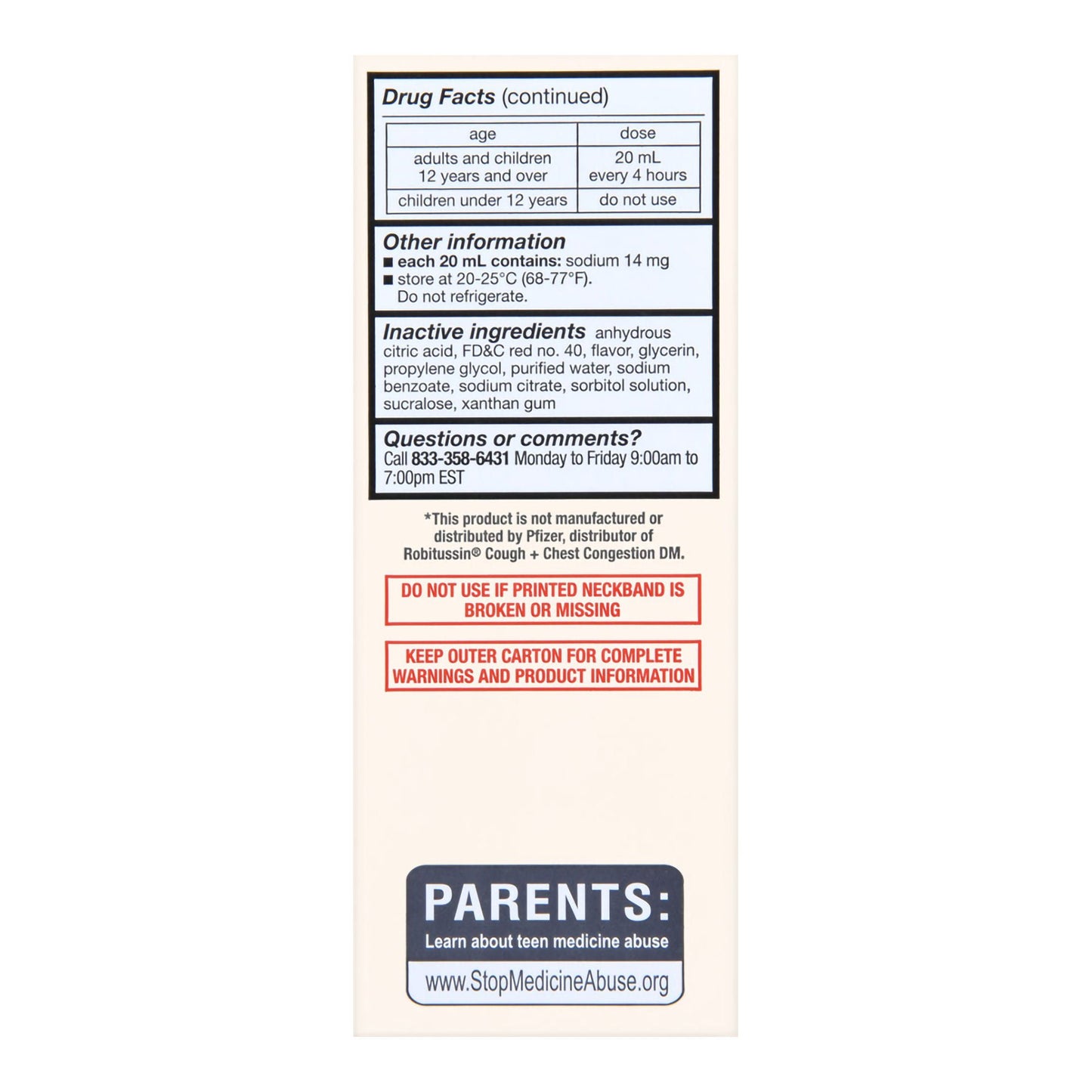 TUSSIN DM, LIQ FT SM ADLT 20-200MG 4OZ