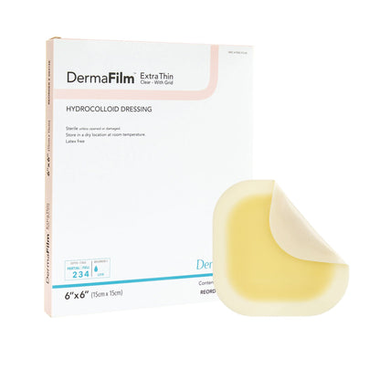 DRESSING, WND HYDROCOLLOID, X-THIN 6"X6" W/GRID CLR (5/BX)