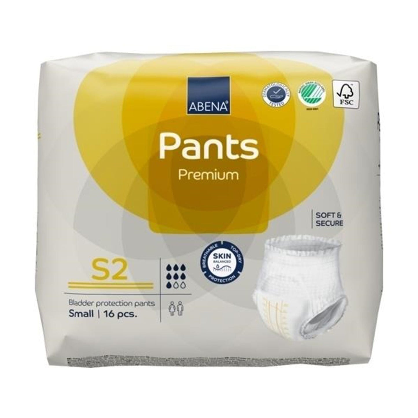 UNDERWEAR, INCONT ABENA PROT PREM S2 SM (16/PK 6PK/CS)