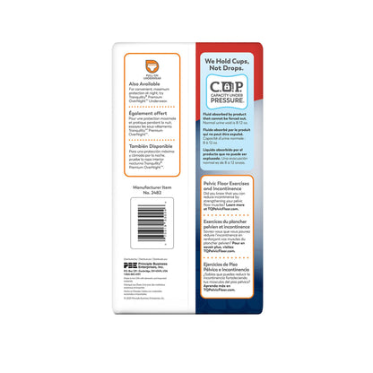 PAD, INCONT TRANQUILITY OVRNGHT DISP ADLT (30/BG 4BG/CS)