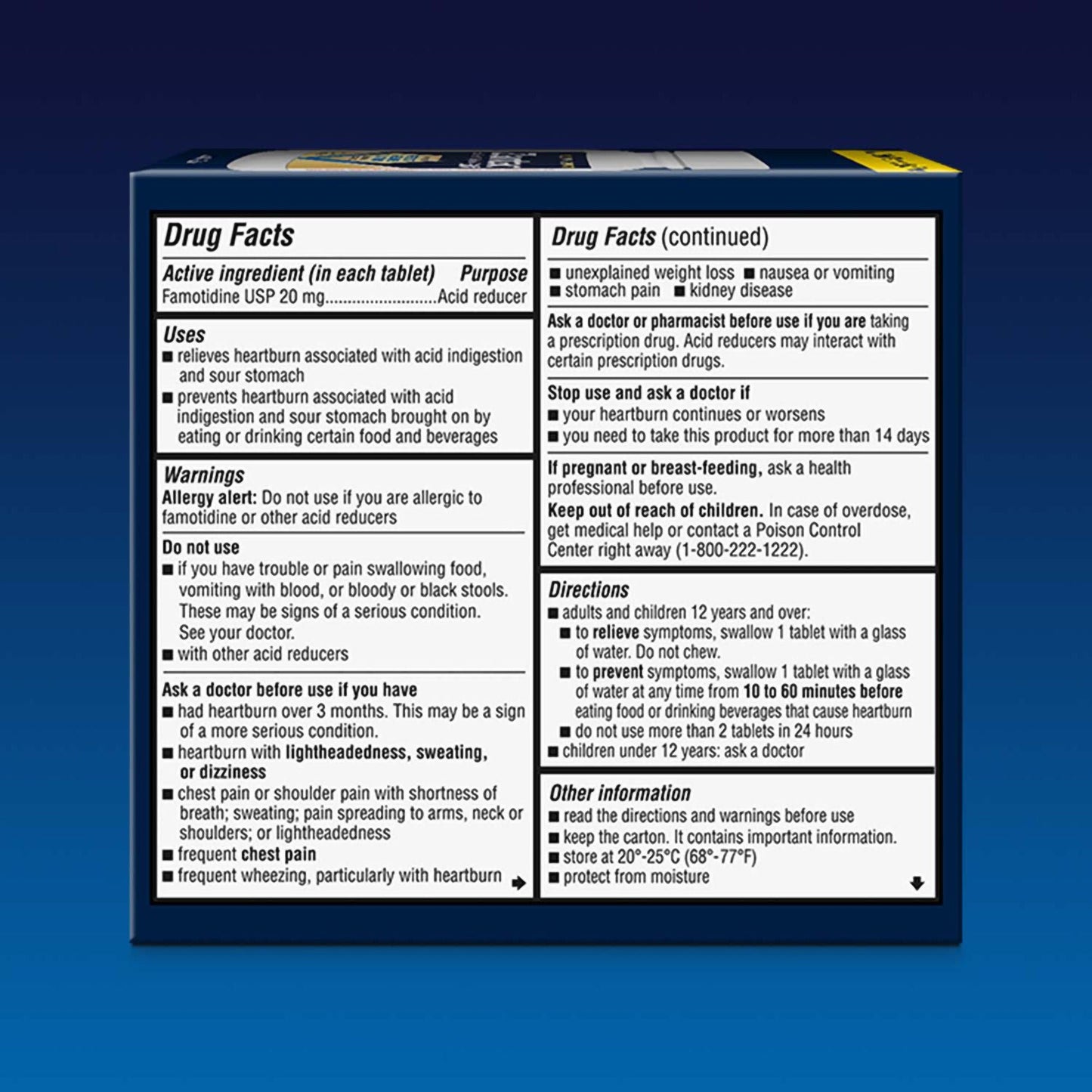 ZANTAC, TAB MAXIMUM STRENGTH 20MG (50/BT)