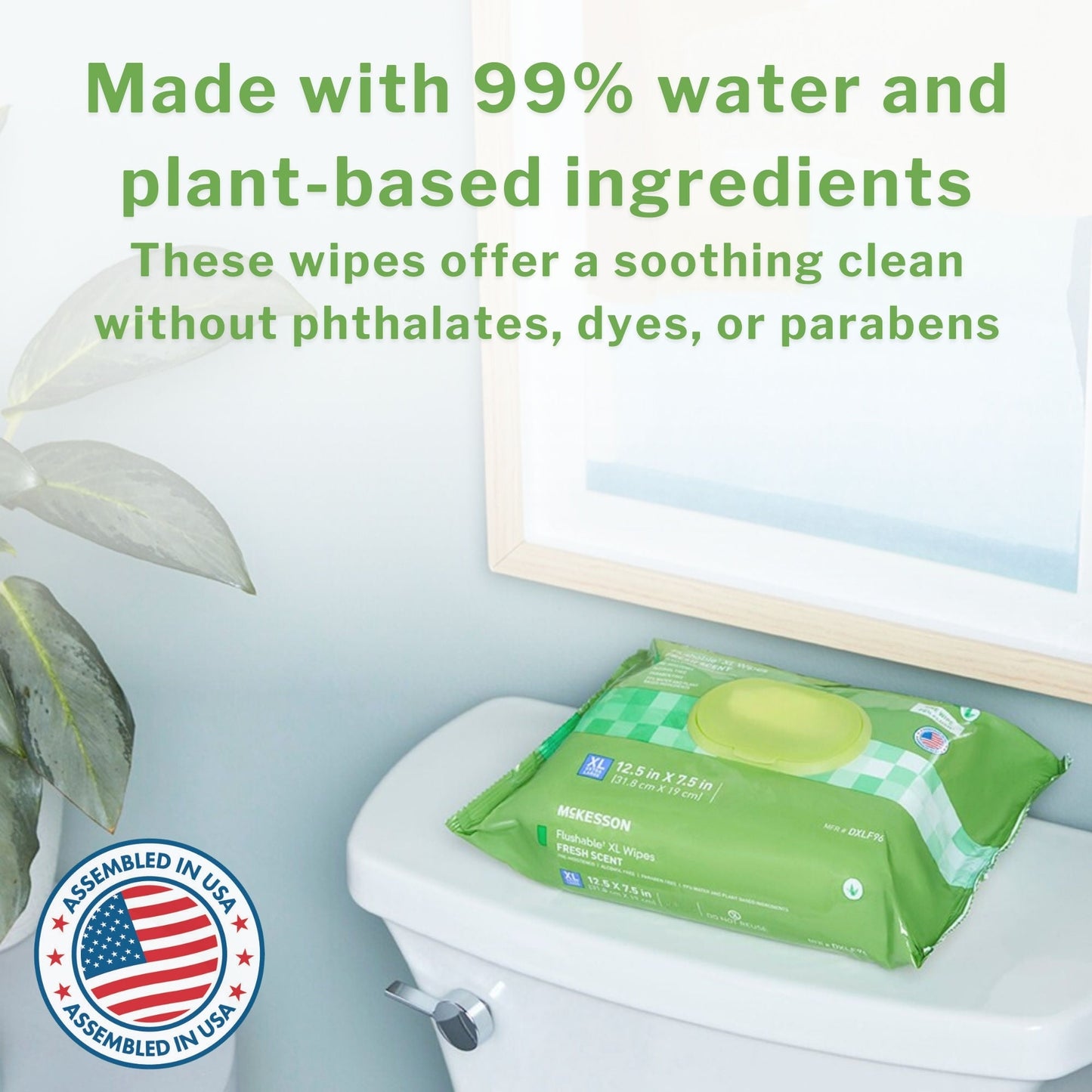 WIPE, WET FLUSHABLE XL UNSCNTDSFT PK W/LID (48/PK 12PK/CS)