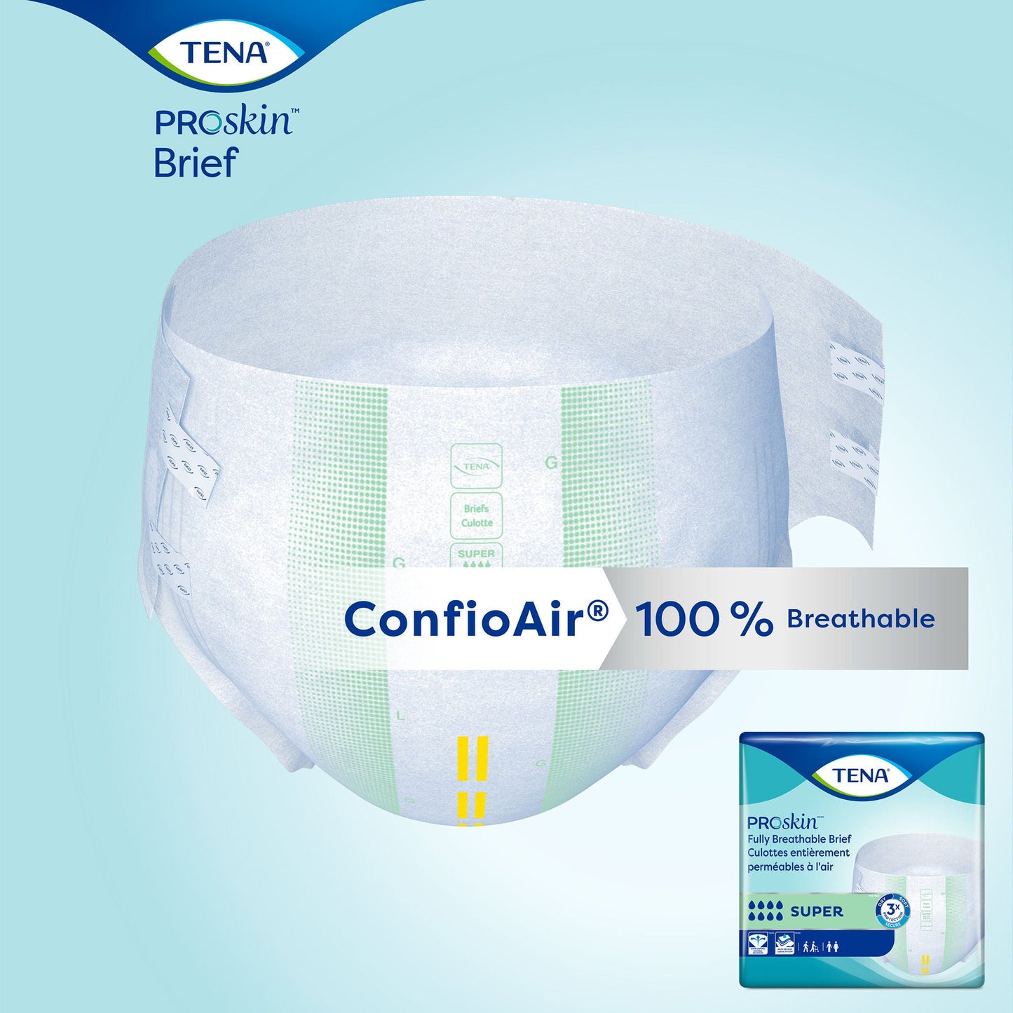 BRIEF, TENA PROSKIN SUPER LG (20/BG 4BG/CS)