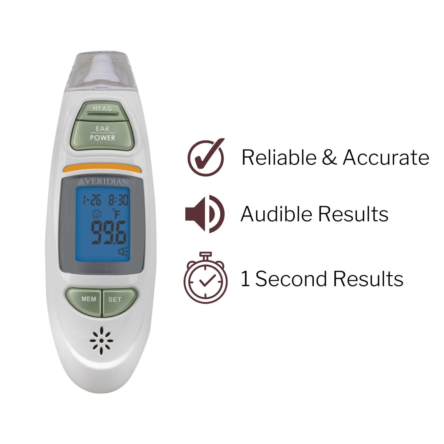 THERMOMETER, INFRARED TALKING EAR/FOREHEAD (24/CS)