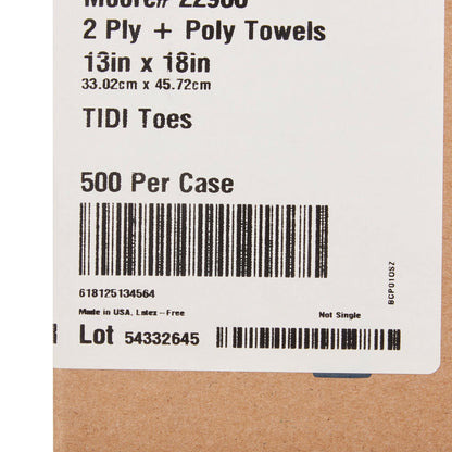 TOWEL, PODIATRY 2PLY 500S