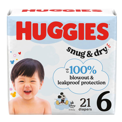 DIAPER, HUGGIES SNUG&DRY JUMBOPK SZ6 (21/PK 4PK/CS)