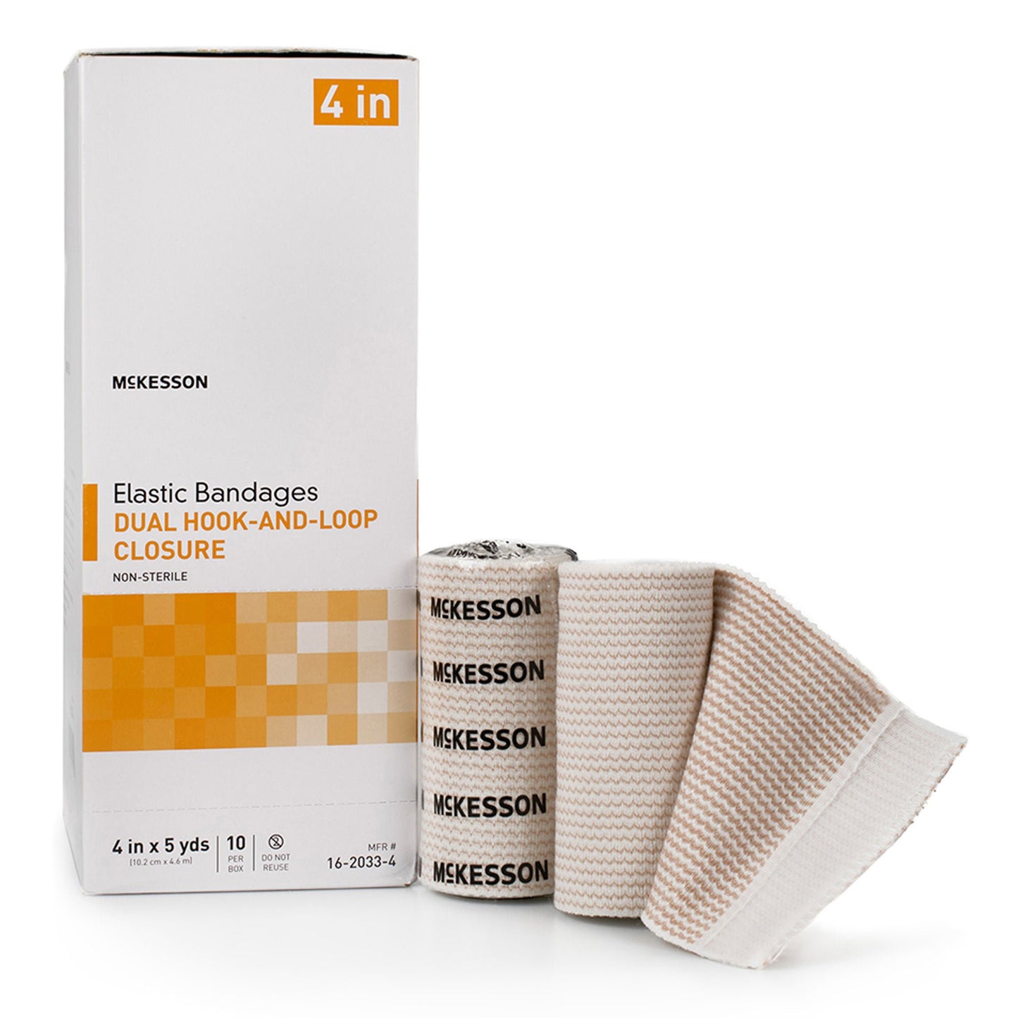 BANDAGE, ELAS DUAL HOOK & LOOPCLSR N/S 4"X5YDS (10RL/BX)
