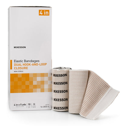 BANDAGE, ELAS DUAL HOOK & LOOPCLSR N/S 4"X5YDS (10RL/BX)