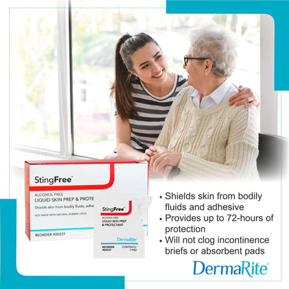 PAD, SKIN WIPE PREP ALC FREE (50/BX 10BX/CS) DERMRT