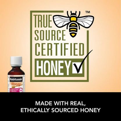 ROBITUSSIN DM, LIQ COUGH & CHEST CONGESTION CHLD HONEY 4OZ
