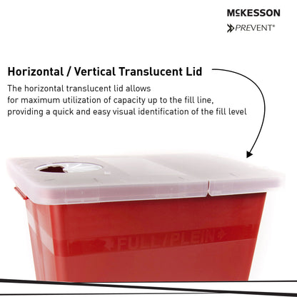 CONTAINER, SHARPS RED 8GL STACKABLE (10/CS)