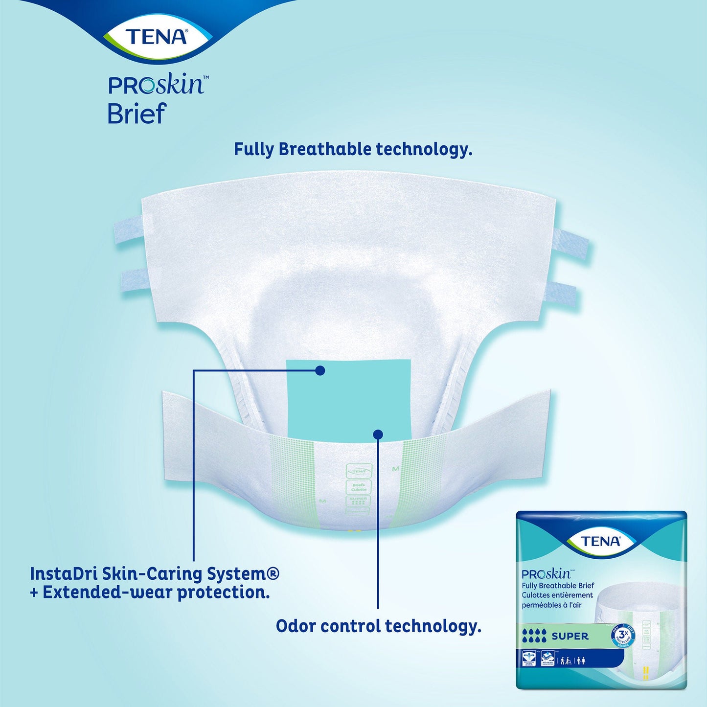 BRIEF, TENA PROSKIN SUPER MED (20/BG 4BG/CS)