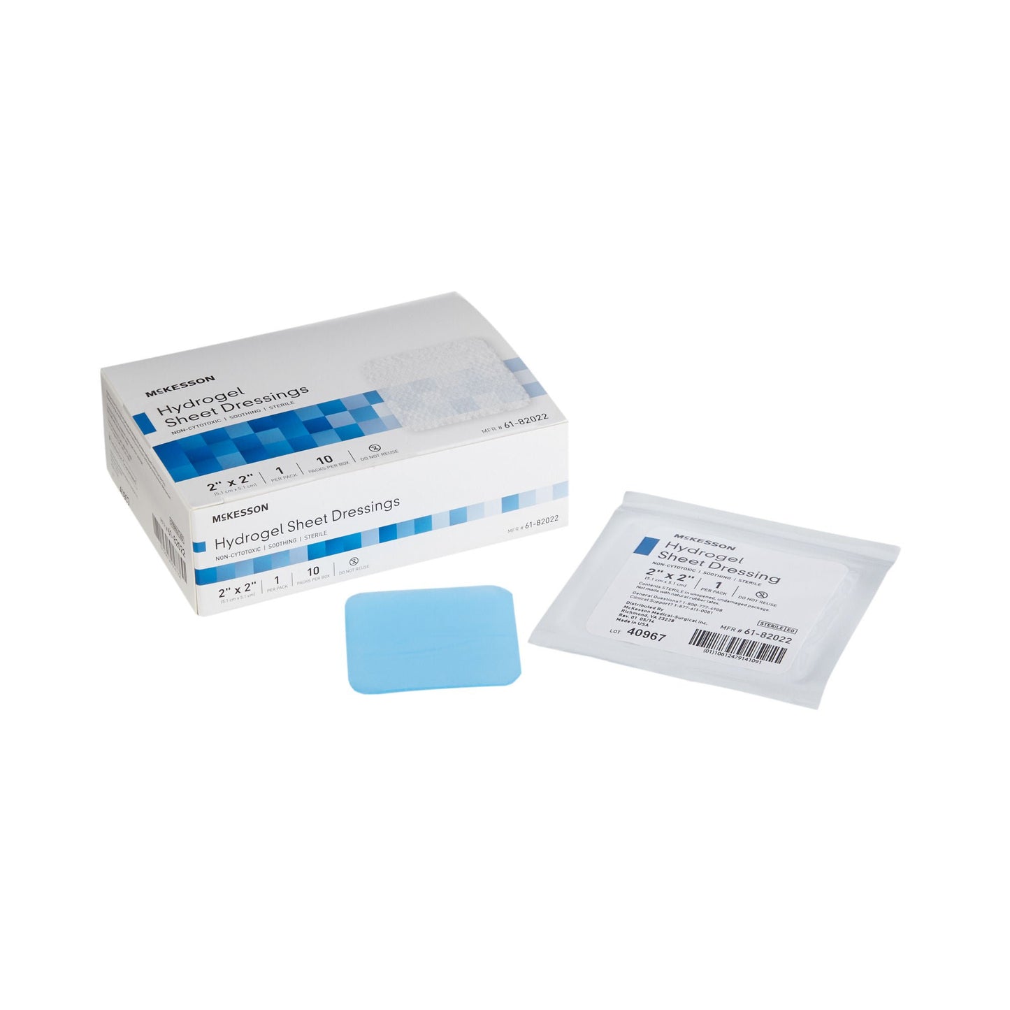 DRESSING, HYDROGEL SHEET STR LF 2X2 (10/BX 4BX/CS)