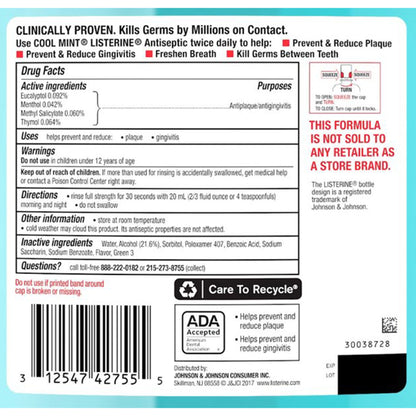 MOUTHWASH, COOLMINT LISTER 1.5L (6/CS)