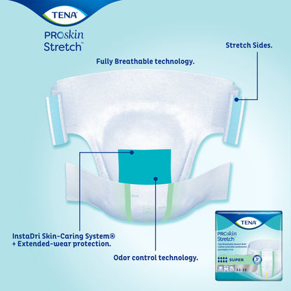 BRIEF, TENA SUPER STRCH LG/XLG(28/BG 2BG/CS) SCAPER