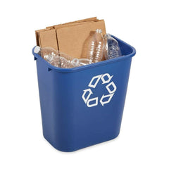 WASTEBASKET, RECYCLE 28QT BLU SALFLD