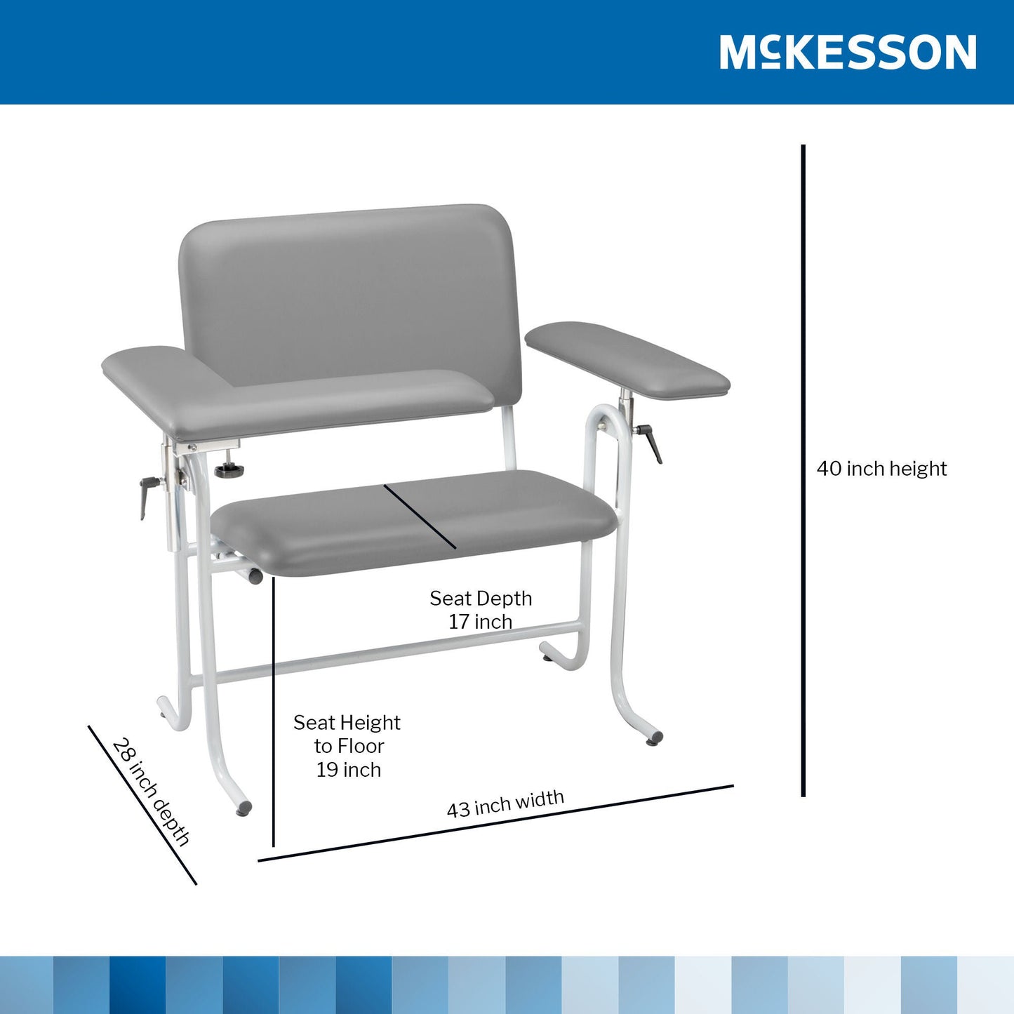 CHAIR, BLD DRWNG FLIP-ARM UPHOL X-WD GRY MGM63