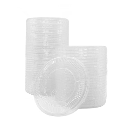 LIDS, CUP PORTION PLAS CLR 3-5.5OZ (100/PK 25PK/CS)