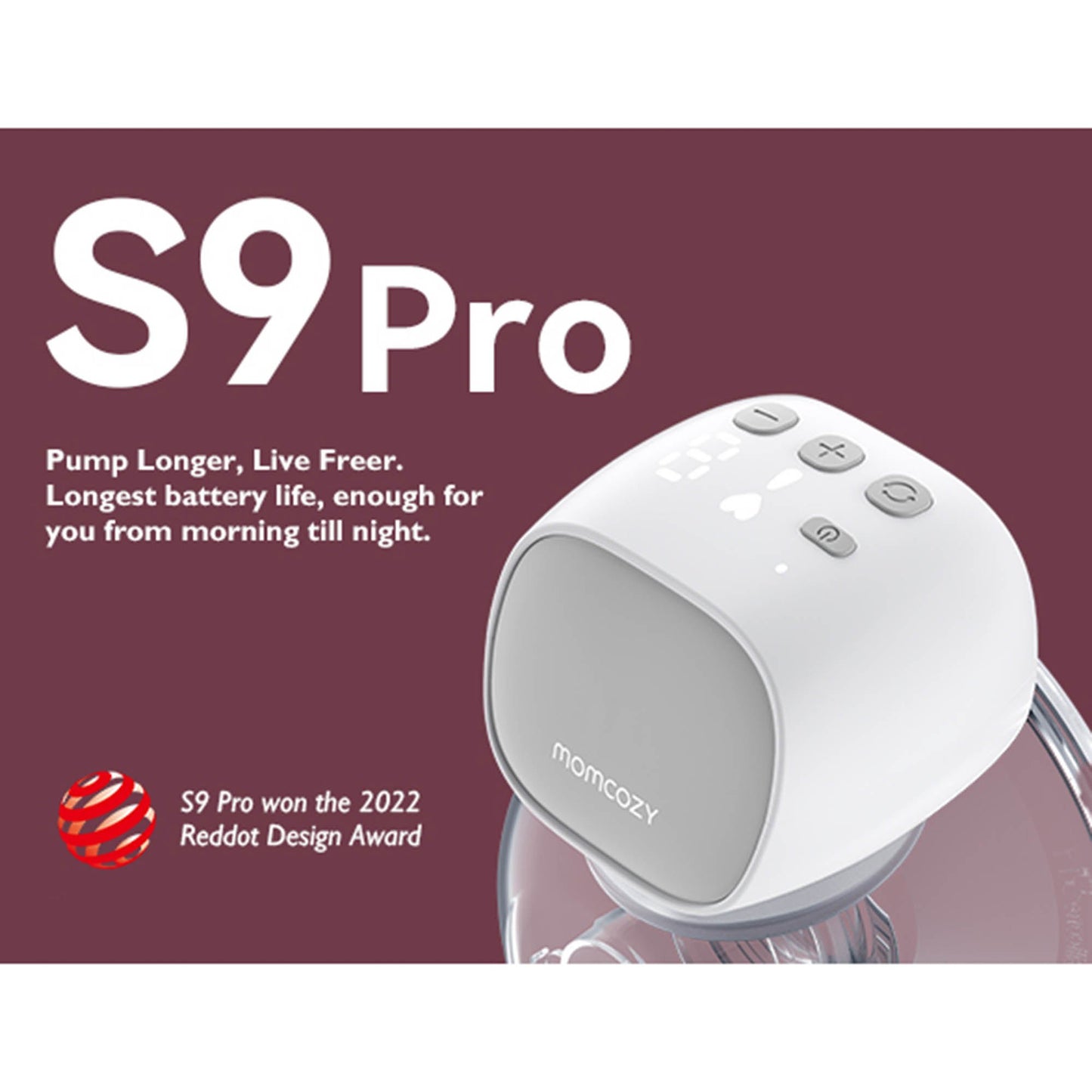 PUMP, BREAST WEARABLE MOMCOZY S9 PRO DBL