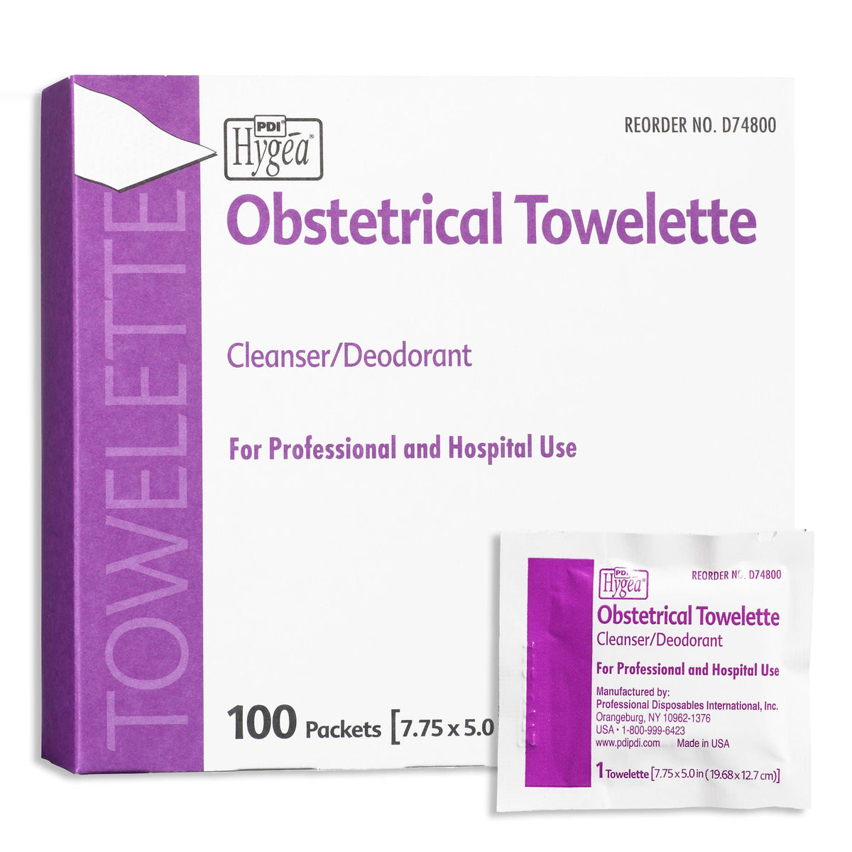 TOWELETTE, OB MOIST (100/BX 10BX/CS)