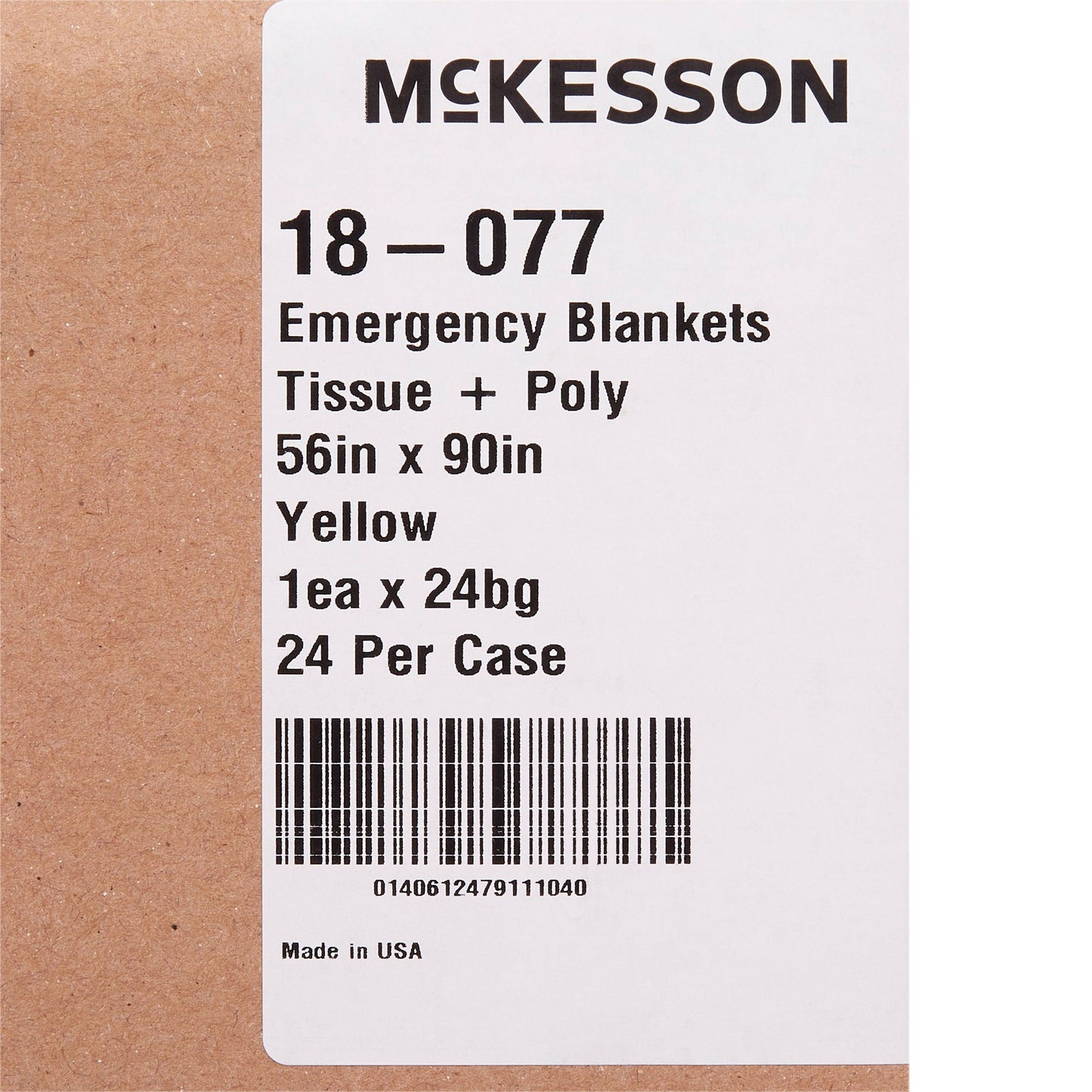 BLANKET, EMERGENCY T/P YLW 56X90 (24/CS)