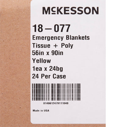 BLANKET, EMERGENCY T/P YLW 56X90 (24/CS)