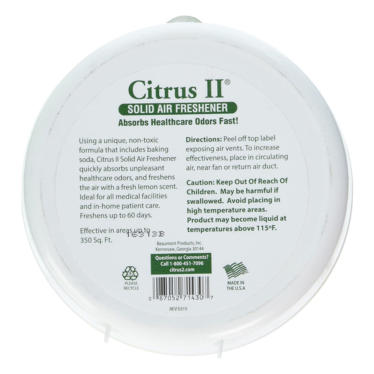 AIR FRESHENER, CITRUS II SOLID8OZ (12/CS)