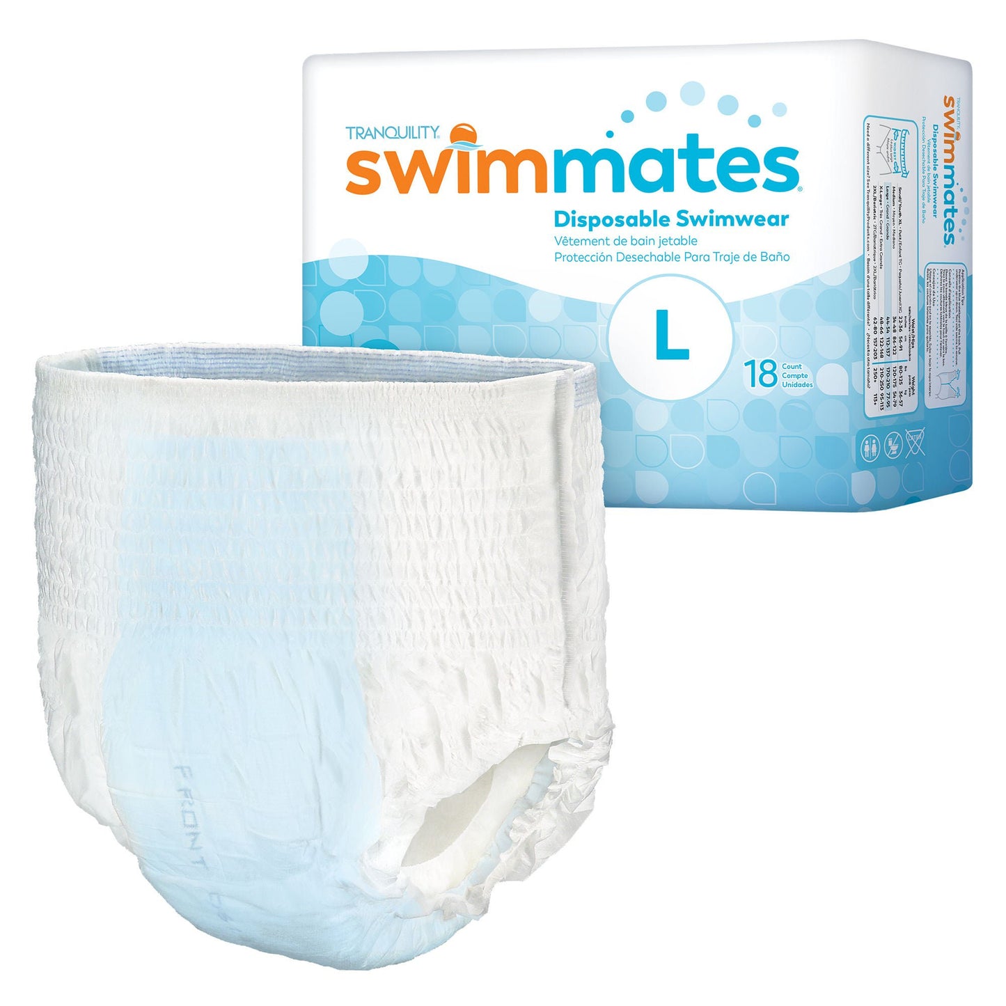 BRIEF, INCONT ADLT DISP SWIM MATE LG (18/BG 4BG/CS)