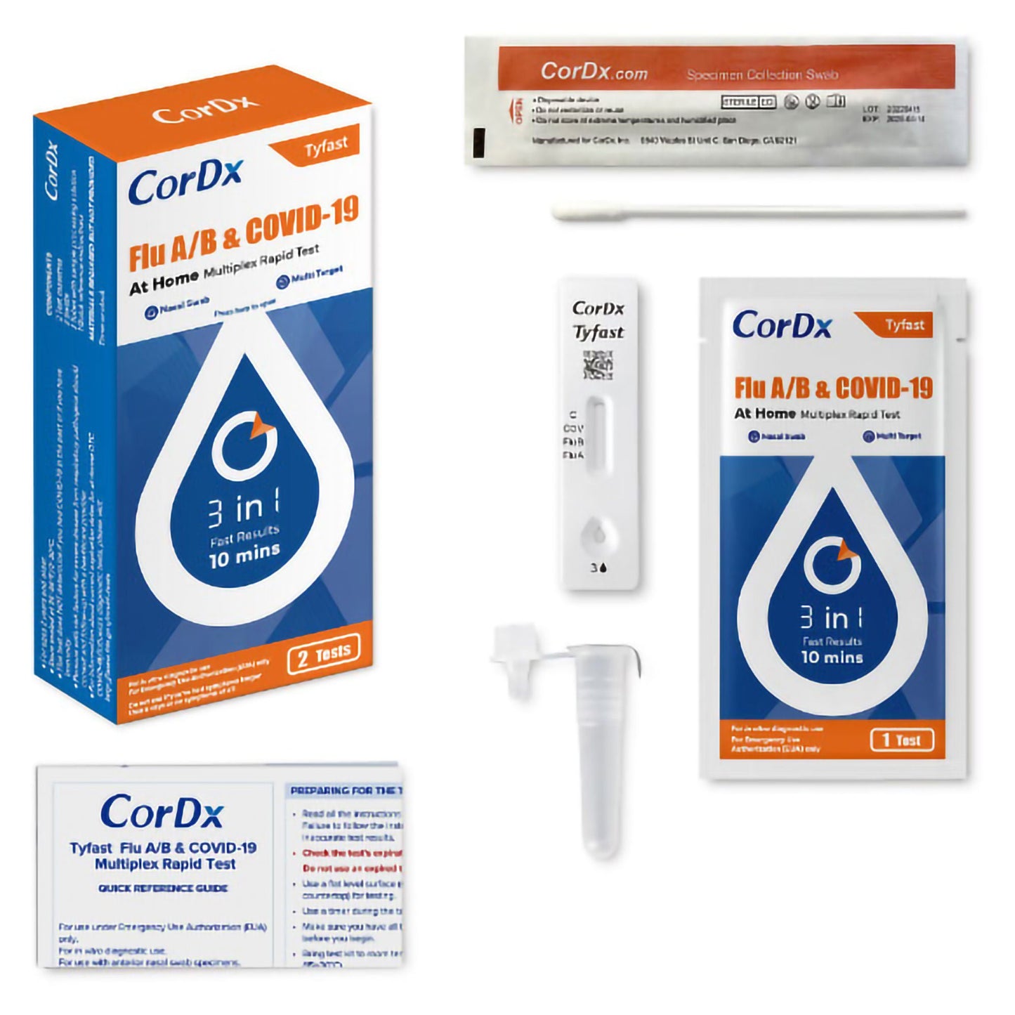 TEST, RAPID FLU A/B&COVID-19 HOME MULTIPLEX (10/BX)