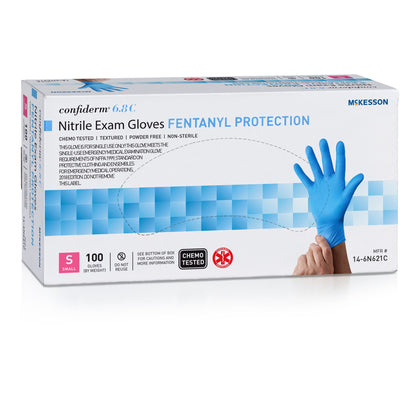 GLOVE, EXAM NITRL P/F SM N/S CHEMO 6.8C (100/BX 10BX/CS)