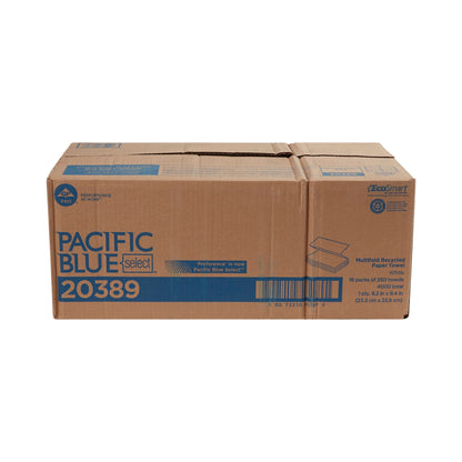 TOWEL, PAPER MULTI-FOLD WHT 9 1/4X9 1/2 (250/PK 16PK/CS)
