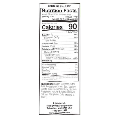 SQWINCHER, PDR MIX LMN LIME MAKES 2.5GL (32PK/CS)