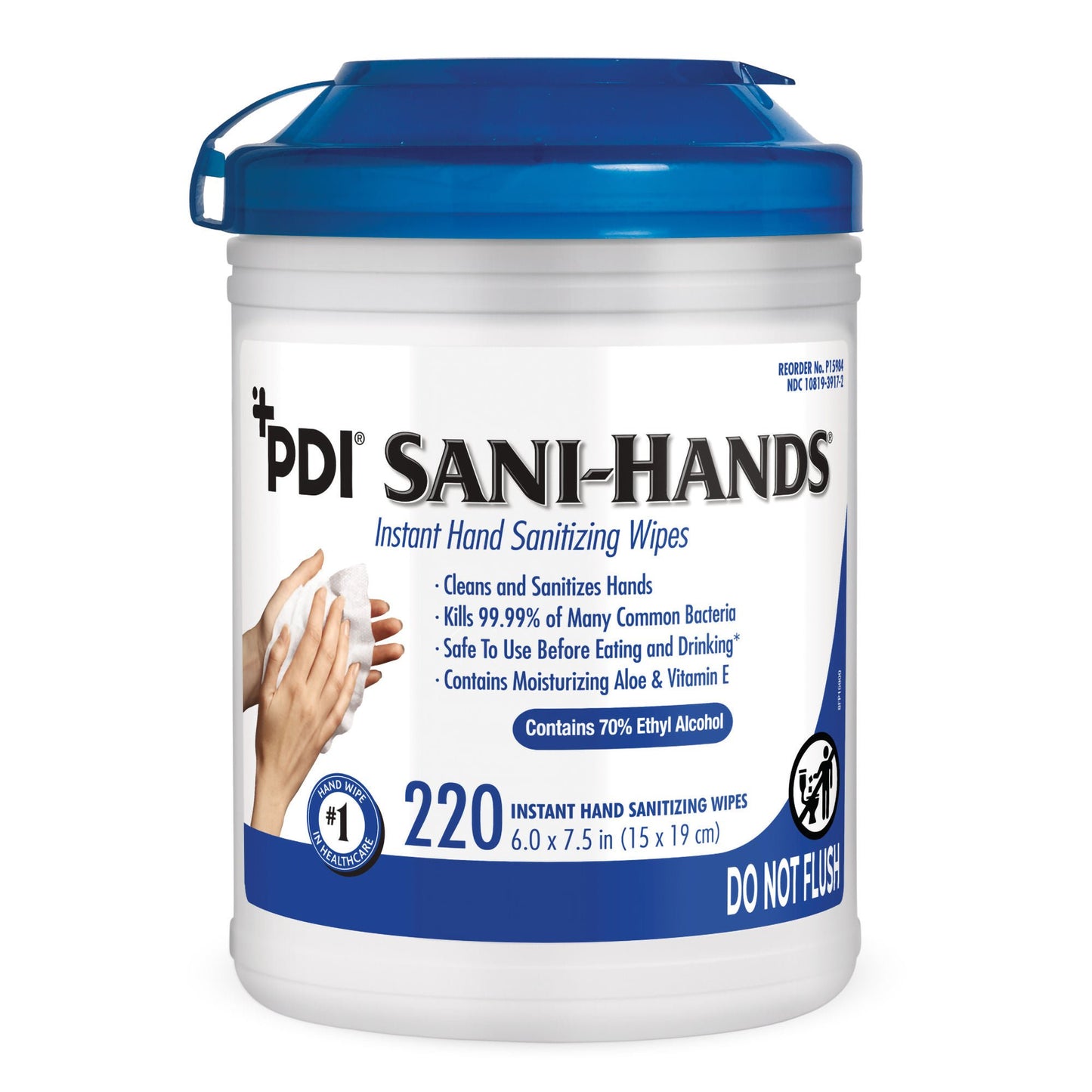 WIPE, SANI-HANDS SANITIZING W/ETHYL ALCOHOL (220/CN 6CN/CS)