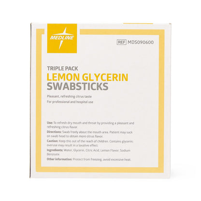 SWABSTICK, LEMON GLYCERINE (25PK/BX)