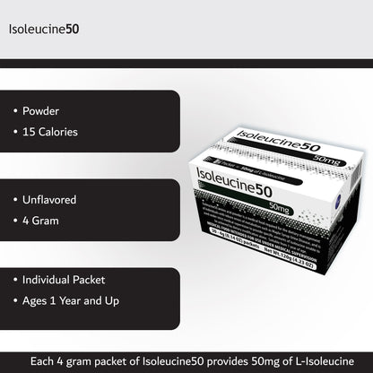 AA ISOLEUCINE, 50MG SUPPLEMENT4GM (30/BX)