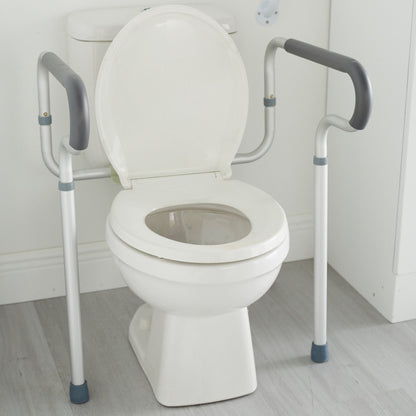 FRAME, TOILET SFTY W/WATERFALLARMREST 19-23.5" (4/CS)