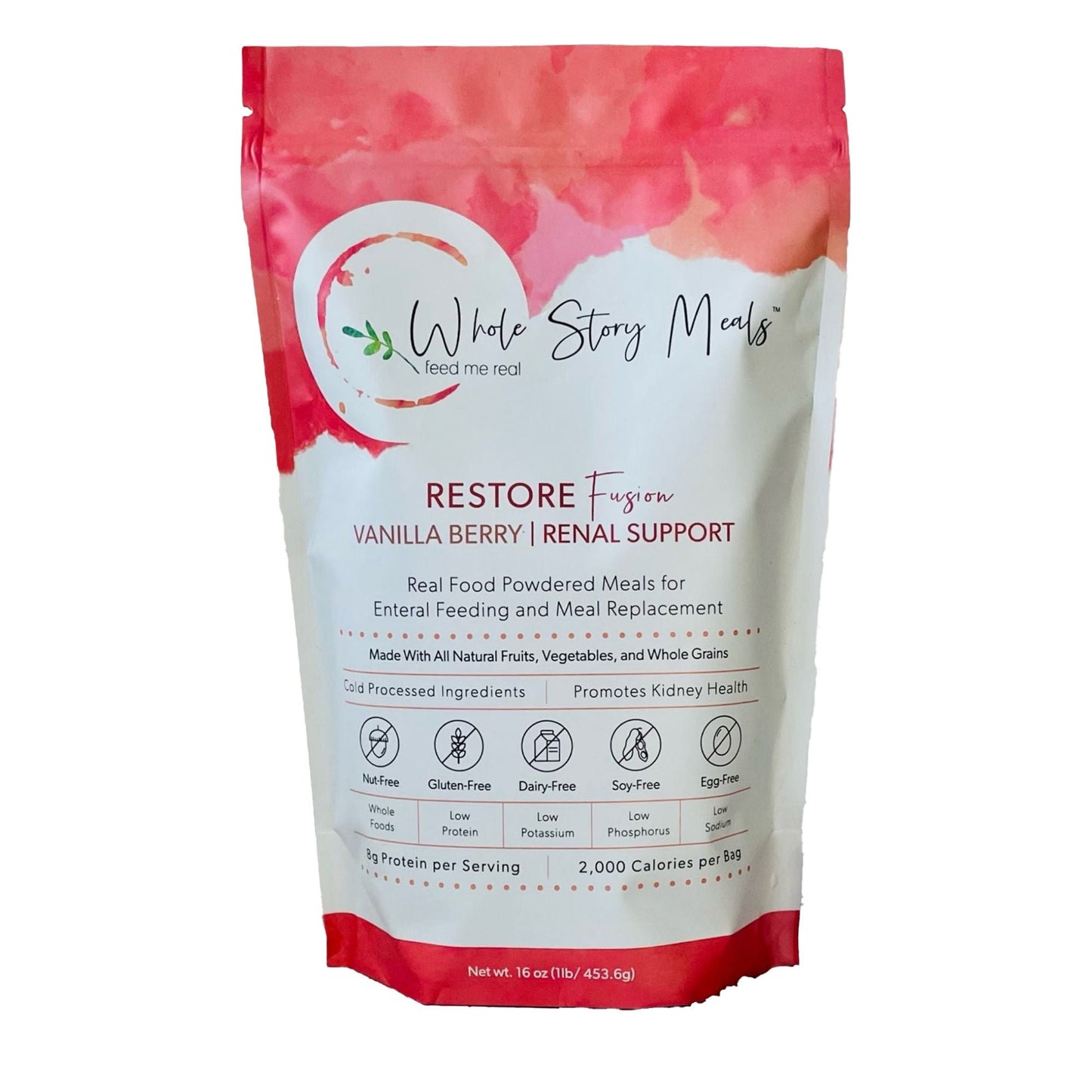 FOOD, POWDERED RESTORE RENAL SUPP VAN/BERRIES 16OZ (30/CS)