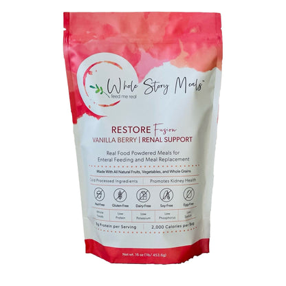 FOOD, POWDERED RESTORE RENAL SUPP VAN/BERRIES 16OZ (30/CS)