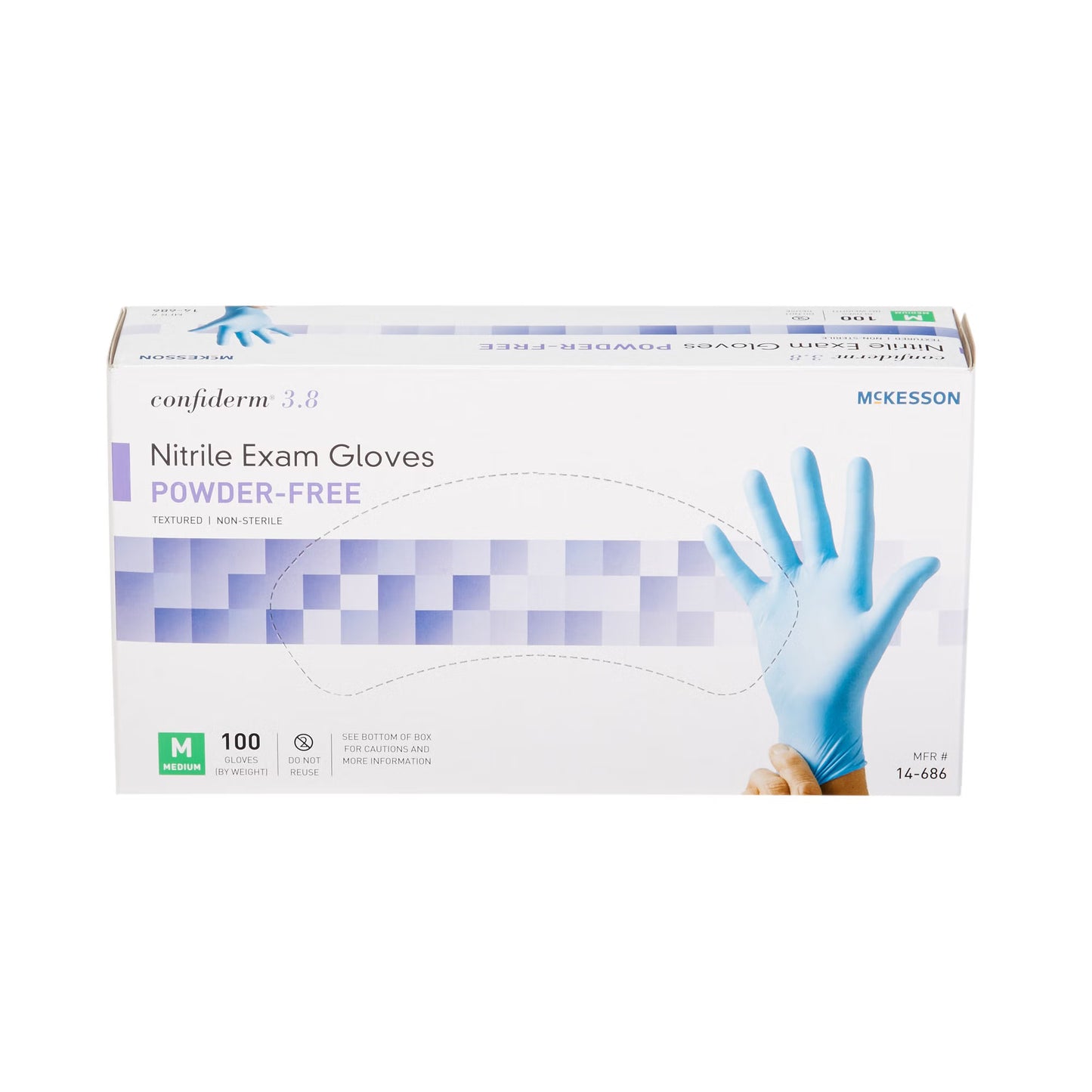 GLOVE, EXAM NTRL MED N/S 3.8 (100/BX 10BX/CS)