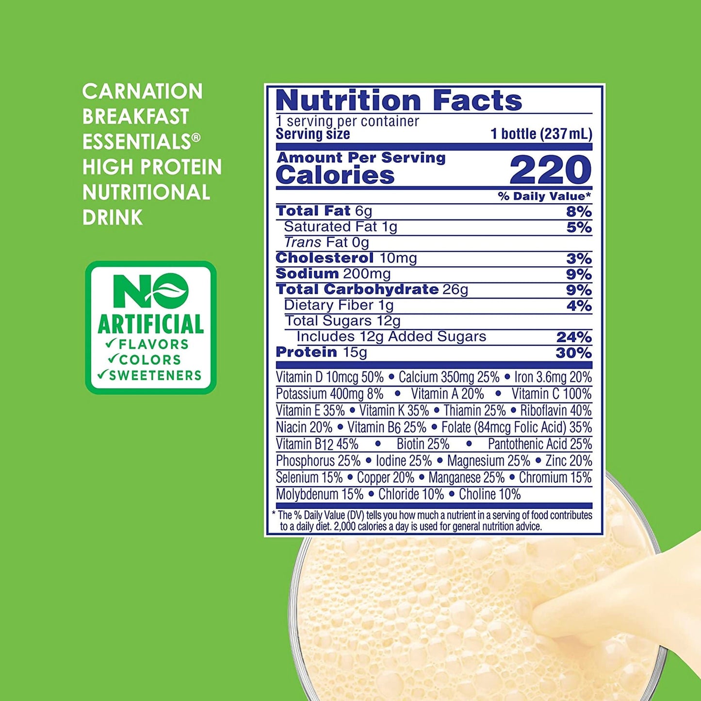 Carnation Breakfast Essentials® High Protein Vanilla Nutritional Drink, 8-oz.