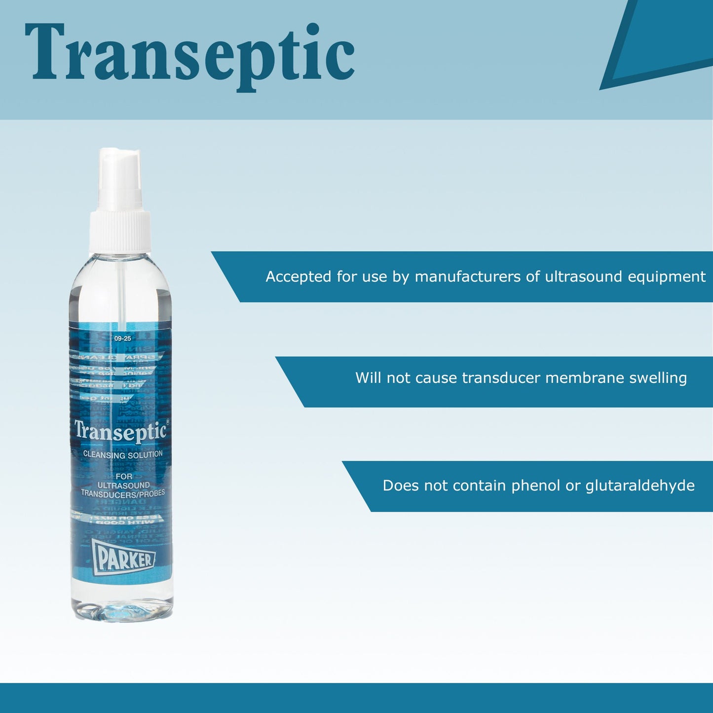 SOLUTION, TRANSEPTIC TRANSDUCER/PROBE CLN 250ML(12/BX 4BX/CS