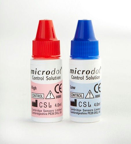 SOLUTION, CONTROL GLUCOSE MICRODO T HI/LO 4ML (1/BX)