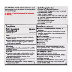 HEARTBURN RELIEF, TAB 20MG (50/BT)