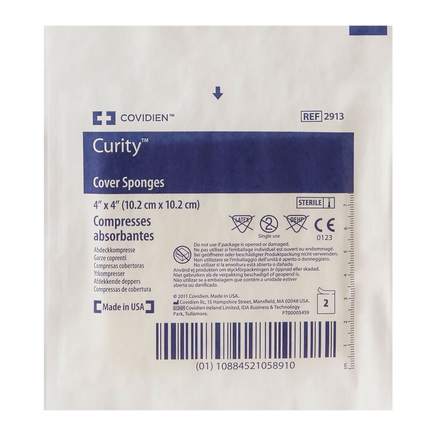 SPONGE, CVR 4"X4" STR (2/PK 25PK/TR) KENDAL
