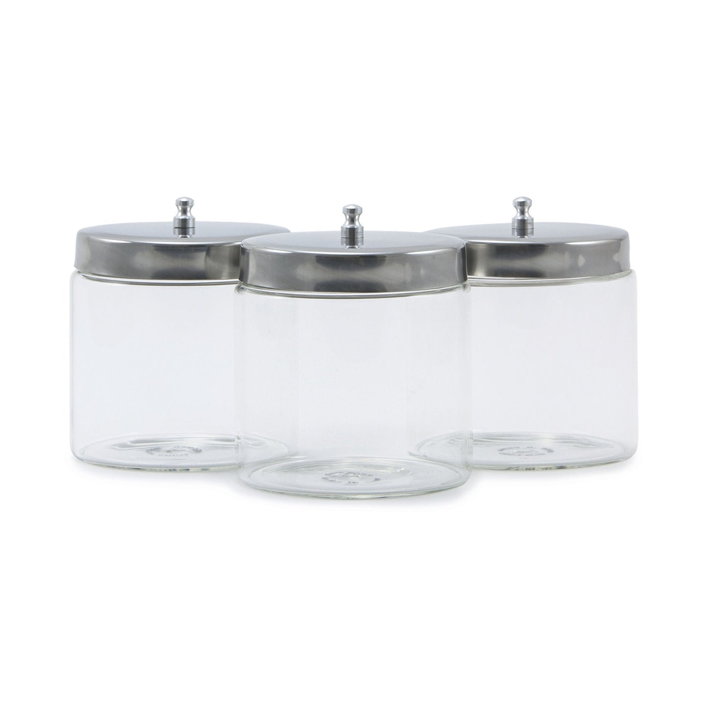 JAR, SUNDRY UNLABELED 4"X4" W/SS LID (1/EA 6/BX) MGM63