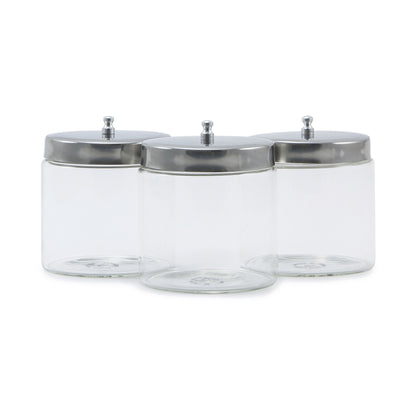 JAR, SUNDRY UNLABELED 4"X4" W/SS LID (1/EA 6/BX) MGM63