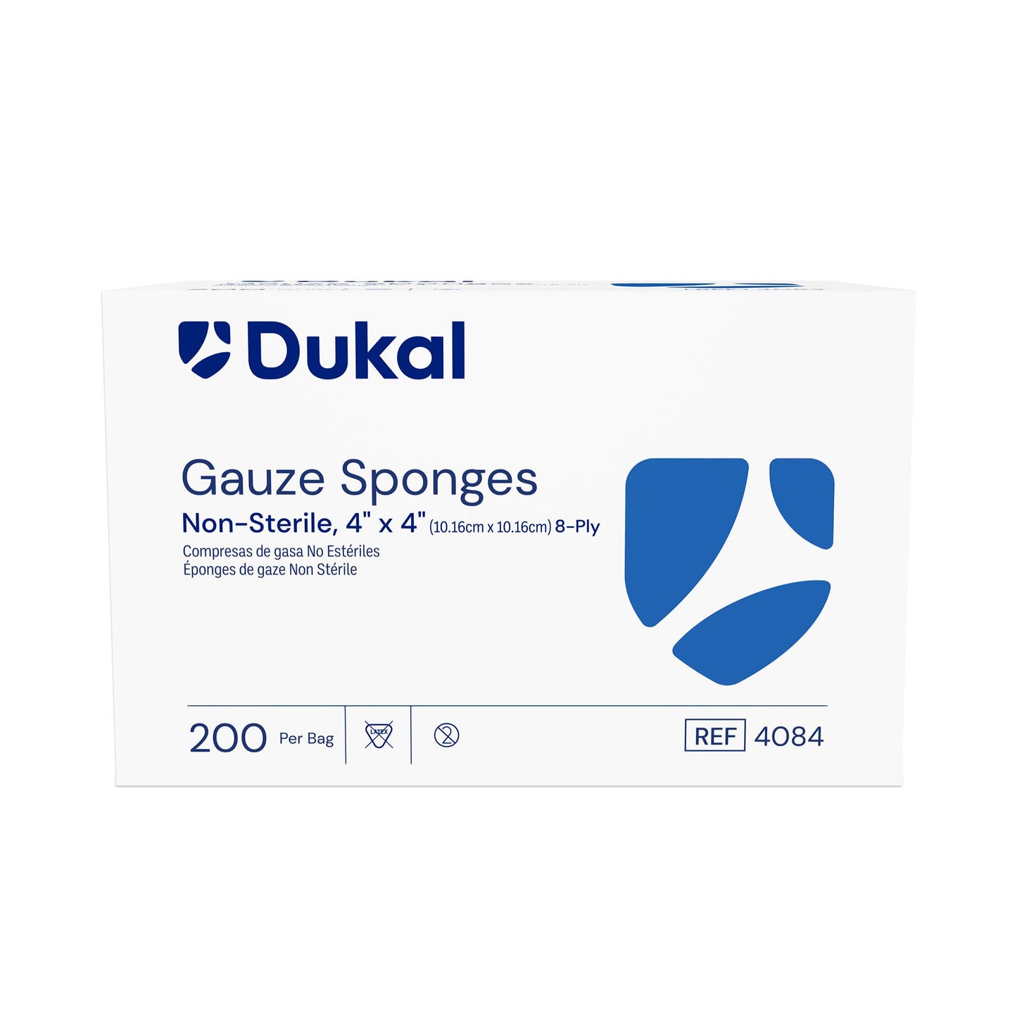 GAUZE, 4"X4" 8PLY N/S (200/BX 20BX/CS)