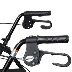 WALKER, ROLLATOR LTWT FOLDING ALUM W/6" WHLS BLK 300LB
