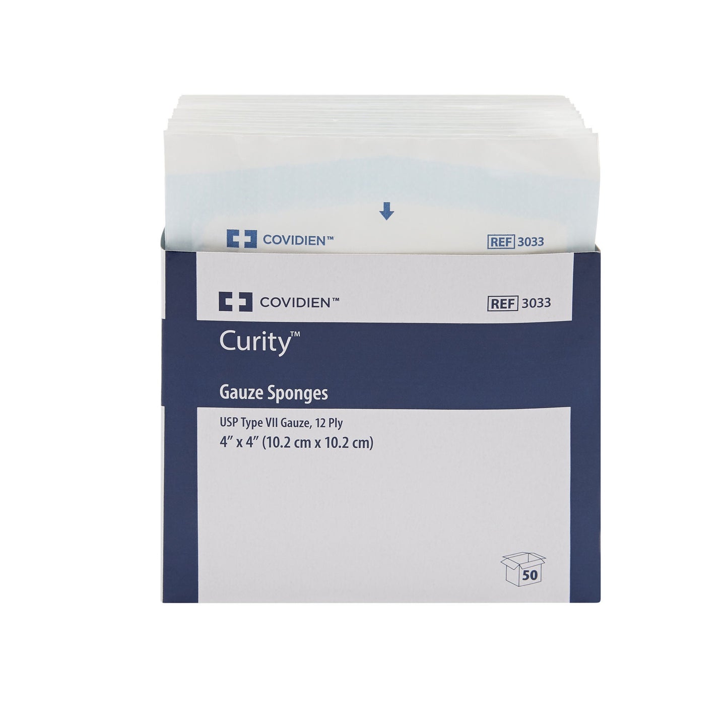 SPONGE, GAUZE 12PLY STR 4"X4" (2/PK 25PK/TR)